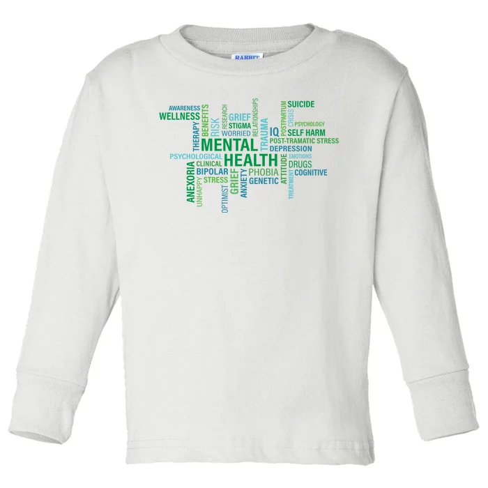 Support Mental Health Awareness Month Toddler Long Sleeve Shirt