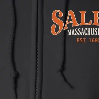 Salem Massachusetts Halloween Cute Fall Full Zip Hoodie