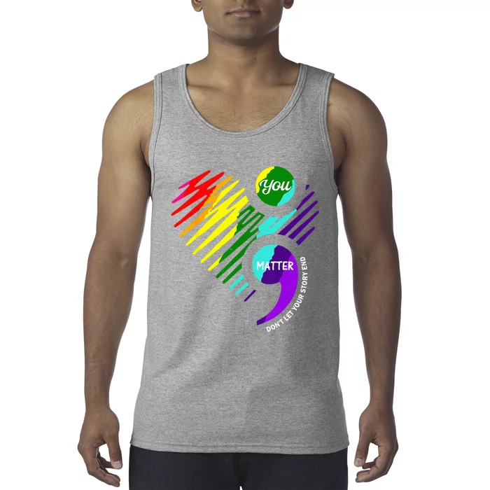 Semicolon Mental Health Awareness Tank Top