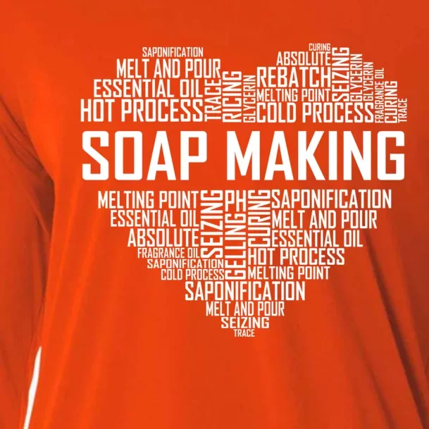 Soap Making Heart For Soapmaking Lover Soap Maker Hobby Funny Gift Cooling Performance Long Sleeve Crew