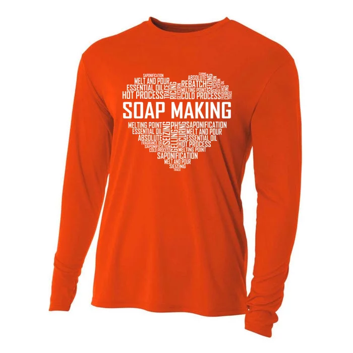 Soap Making Heart For Soapmaking Lover Soap Maker Hobby Funny Gift Cooling Performance Long Sleeve Crew