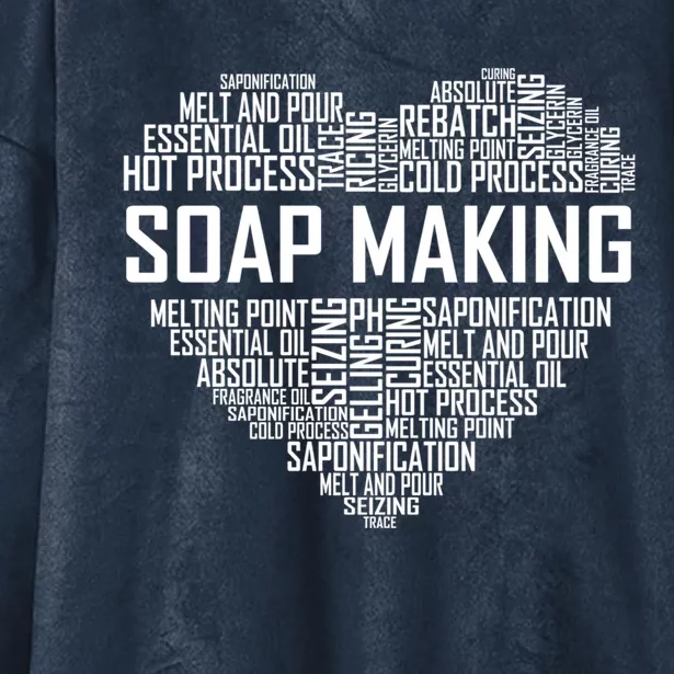 Soap Making Heart For Soapmaking Lover Soap Maker Hobby Funny Gift Hooded Wearable Blanket