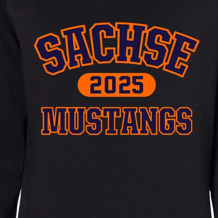 Sachse Mustangs High School Arch 2025 Womens California Wash Sweatshirt