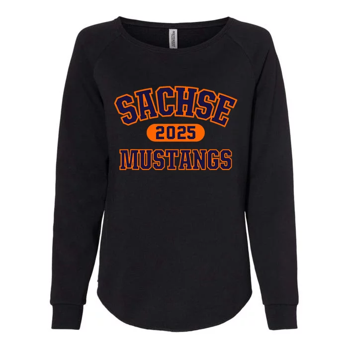 Sachse Mustangs High School Arch 2025 Womens California Wash Sweatshirt