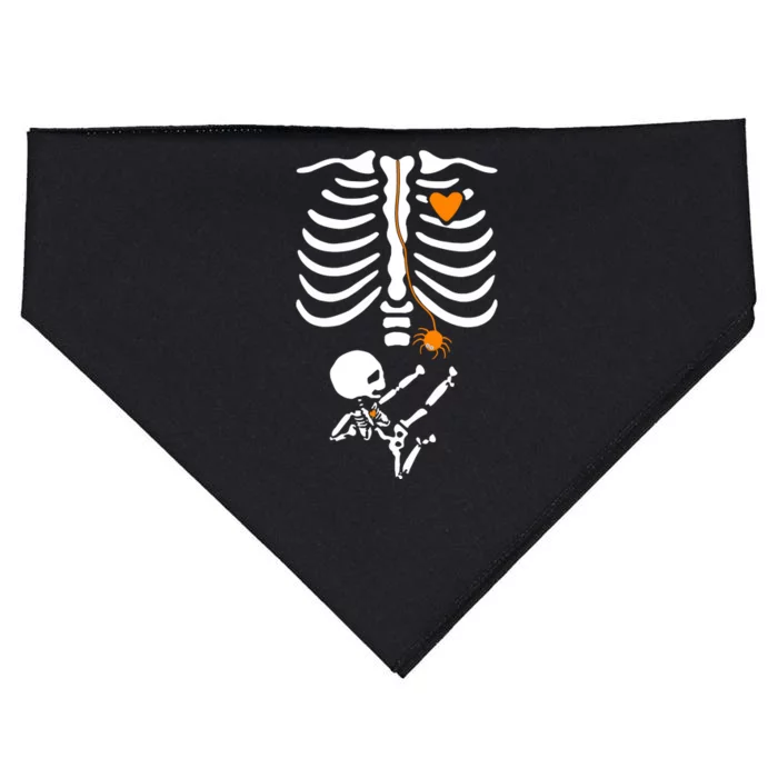 Skeleton Maternity Halloween Mom Costume Pregnancy Tees Xray USA-Made Doggie Bandana