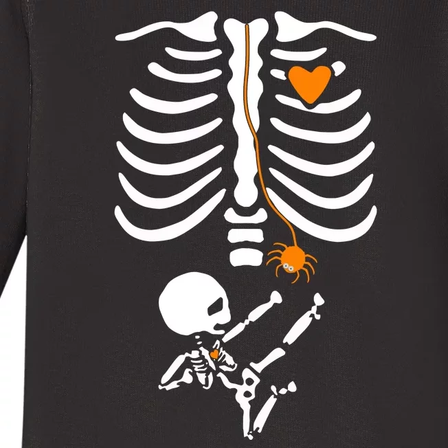 Skeleton Maternity Halloween Mom Costume Pregnancy Tees Xray Baby Long Sleeve Bodysuit