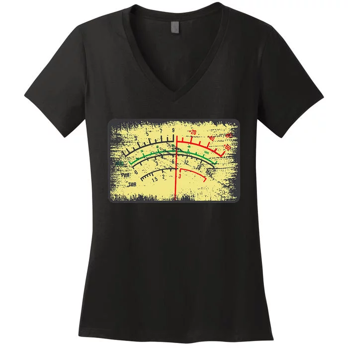 Swr Meter Ham Radio Operator Amateur Radio Enthusiast Women's V-Neck T-Shirt