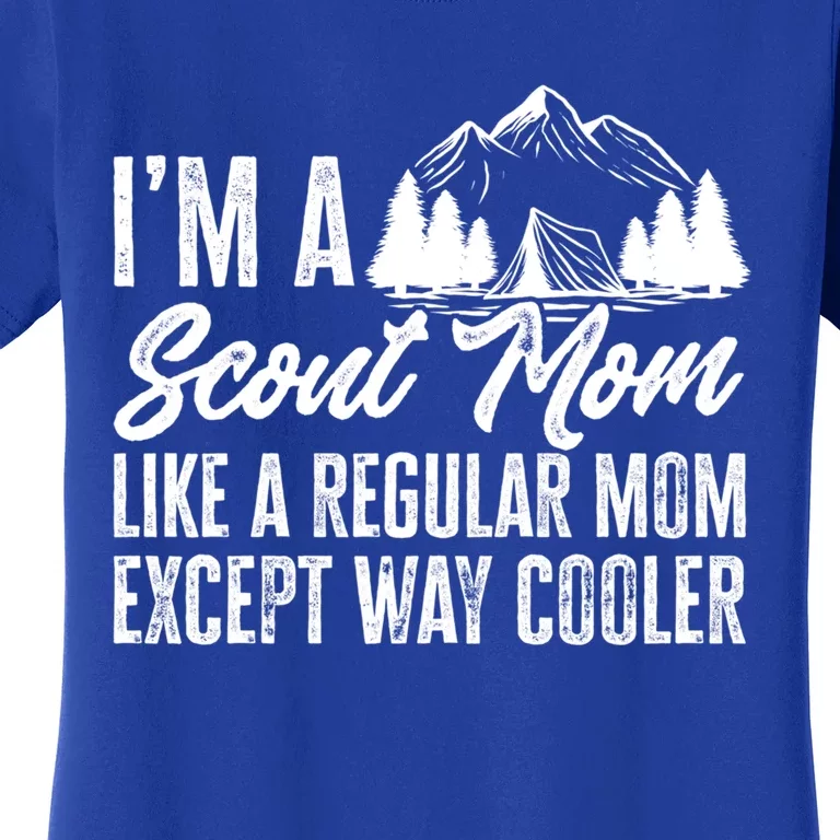 Scout Mom Hiking And Camping Scouting Gift Women's T-Shirt