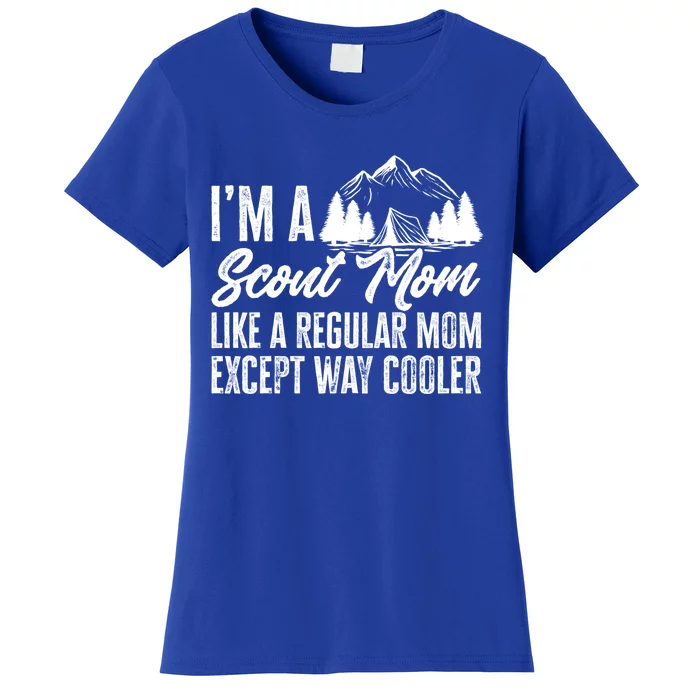 Scout Mom Hiking And Camping Scouting Gift Women's T-Shirt