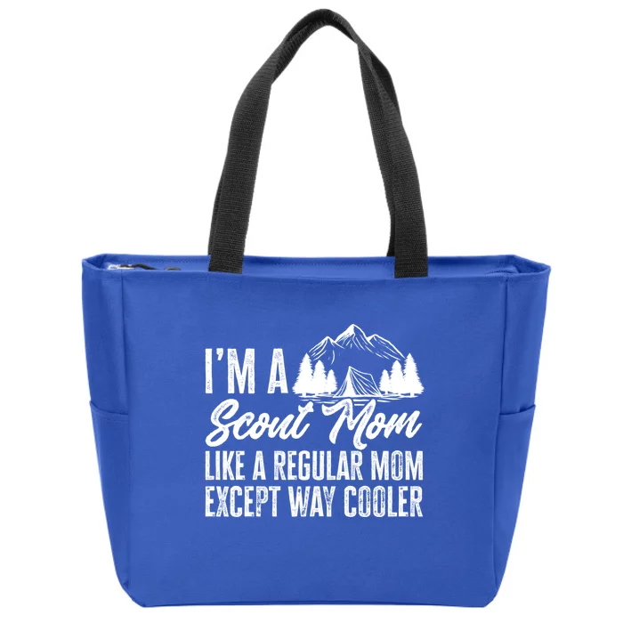 Scout Mom Hiking And Camping Scouting Gift Zip Tote Bag