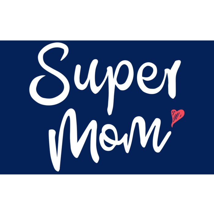 Super Mom Heart Cute Mother's Day Bumper Sticker