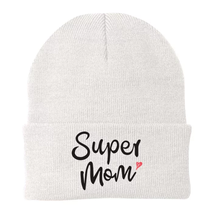 Super Mom Heart Cute Mother's Day Knit Cap Winter Beanie