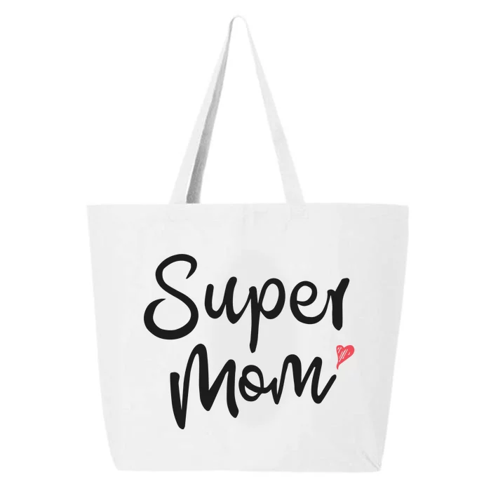 Super Mom Heart Cute Mother's Day 25L Jumbo Tote