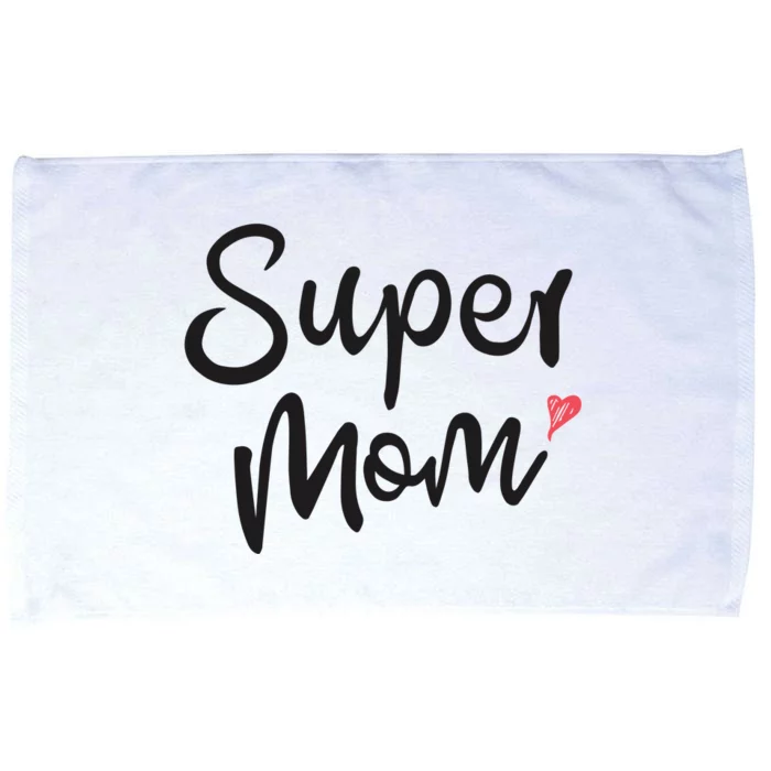 Super Mom Heart Cute Mother's Day Microfiber Hand Towel