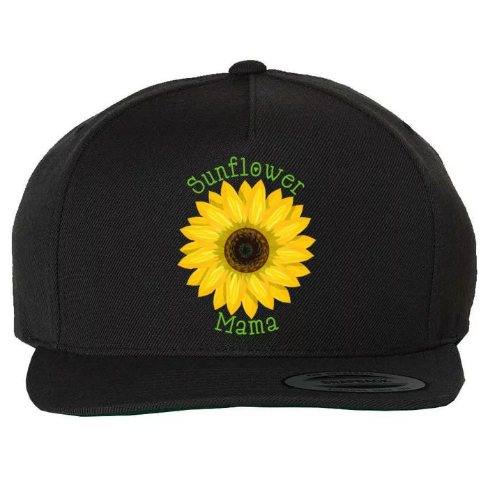 Sunflower Mama Hippie Nature Autumn Summer Gift Wool Snapback Cap