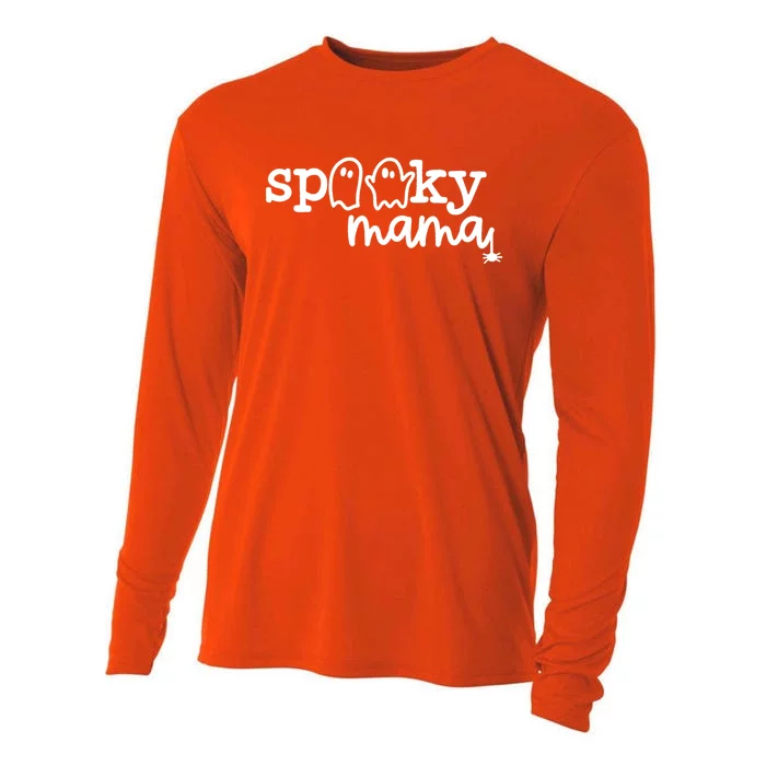 Spooky Mama Halloween Gift Funny Gift Cooling Performance Long Sleeve Crew