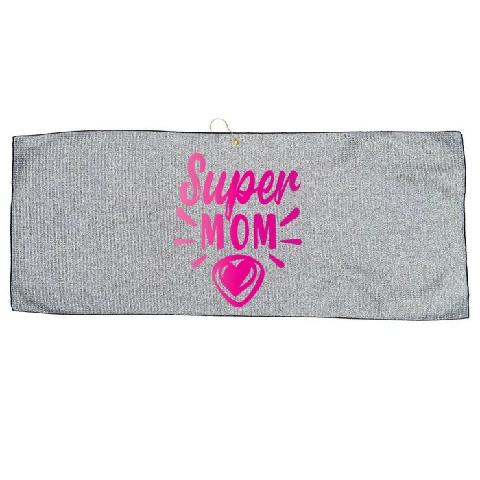 Super Mom Heart Gift Large Microfiber Waffle Golf Towel