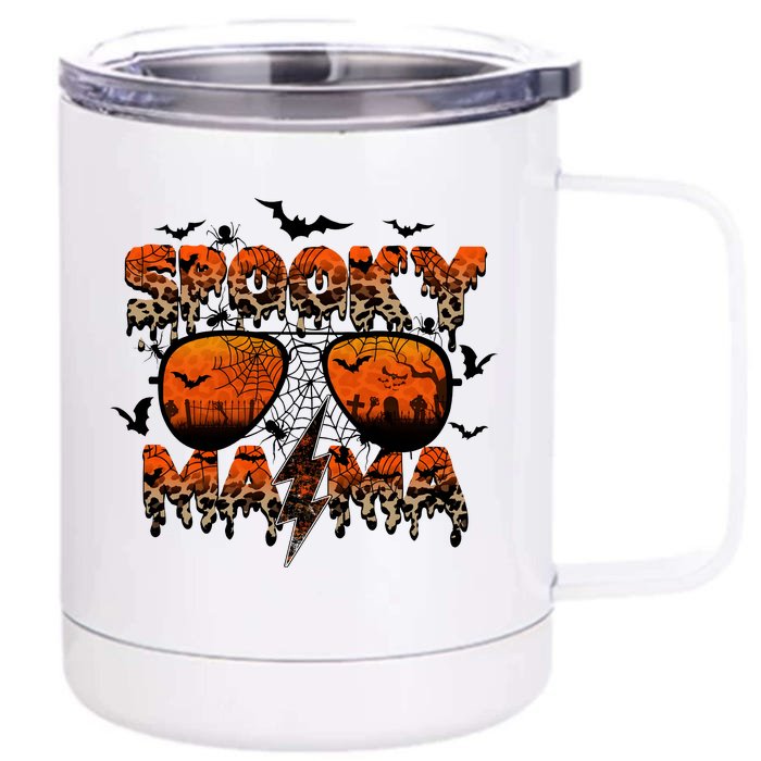 Spooky Mama Halloween Vacation Front & Back 12oz Stainless Steel Tumbler Cup