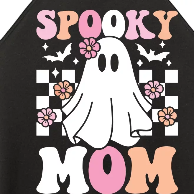 Spooky Mom Halloween Ghost Costume Retro Groovy Women’s Perfect Tri Rocker Tank