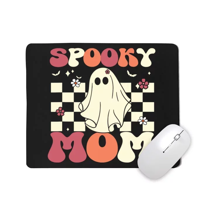 Spooky Mom Halloween Ghost Costume Retro Groovy Mousepad