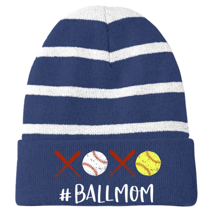 Softball Mom Hoodie Baseball Mom Hoodie Gifts Striped Beanie with Solid Band