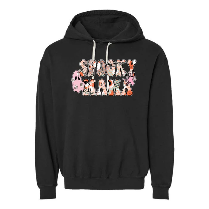 Spooky Mama Halloween Mom Garment-Dyed Fleece Hoodie