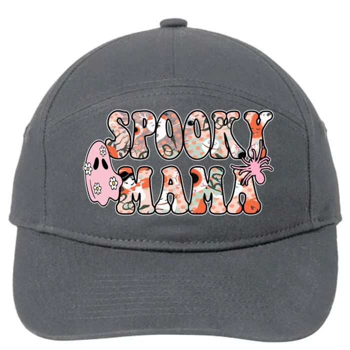 Spooky Mama Halloween Mom 7-Panel Snapback Hat