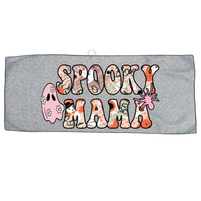 Spooky Mama Halloween Mom Large Microfiber Waffle Golf Towel