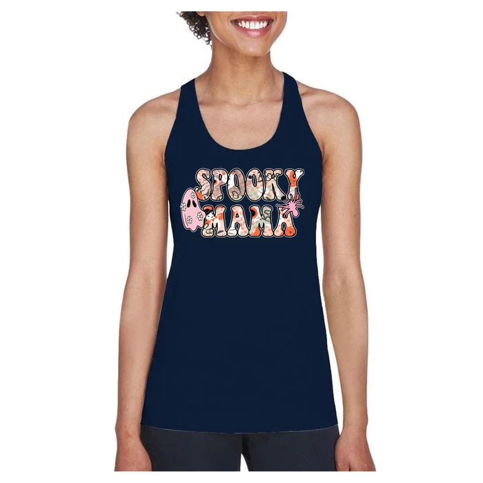 Spooky Mama Halloween Mom Women's Racerback Tank