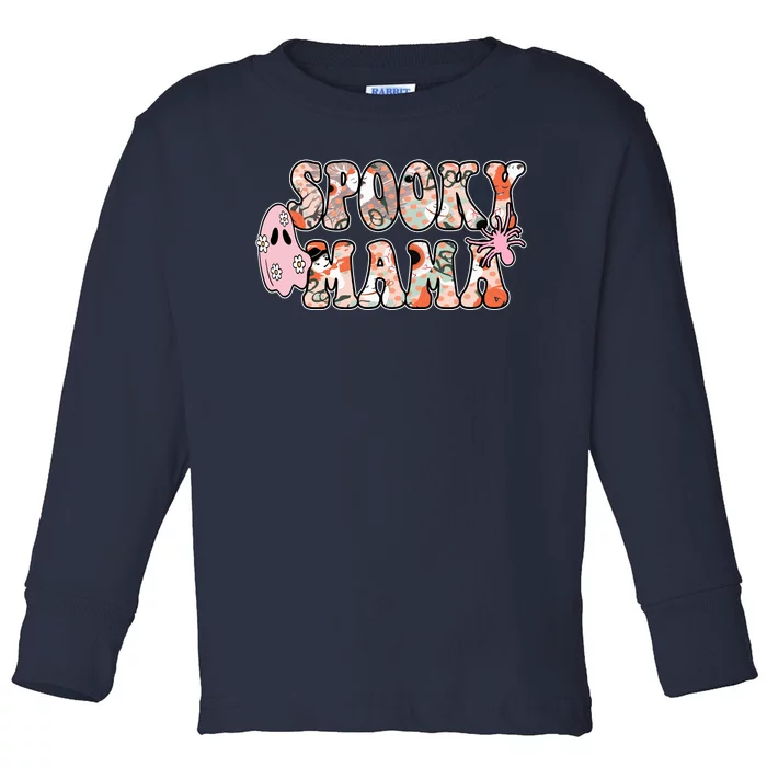 Spooky Mama Halloween Mom Toddler Long Sleeve Shirt