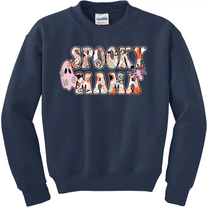 Spooky Mama Halloween Mom Kids Sweatshirt