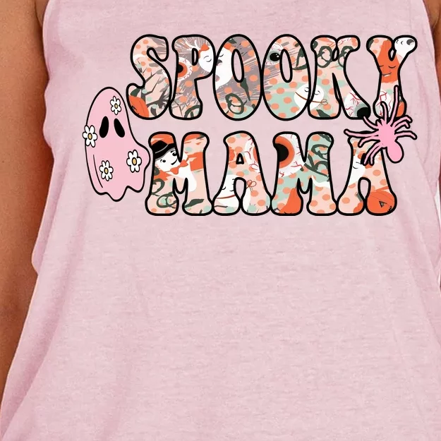 Spooky Mama Halloween Mom Women's Knotted Racerback Tank