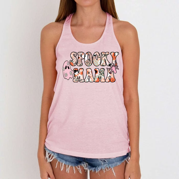 Spooky Mama Halloween Mom Women's Knotted Racerback Tank