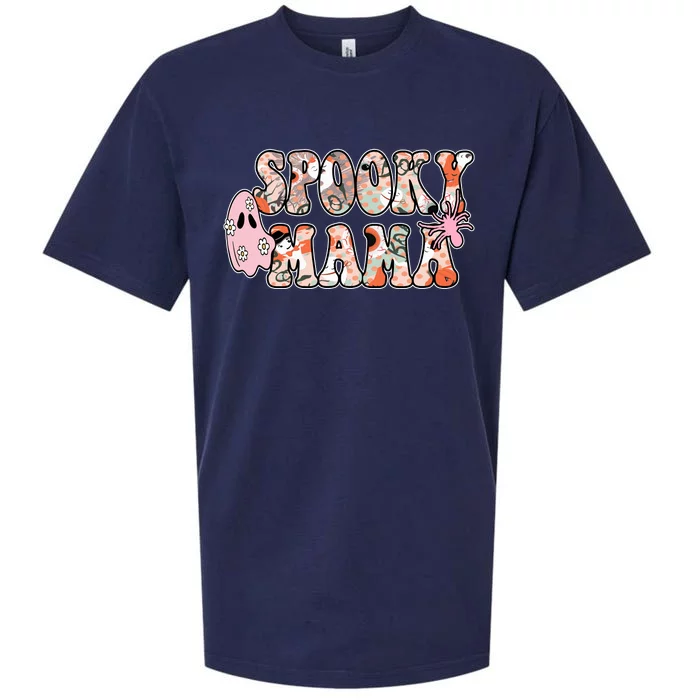 Spooky Mama Halloween Mom Sueded Cloud Jersey T-Shirt