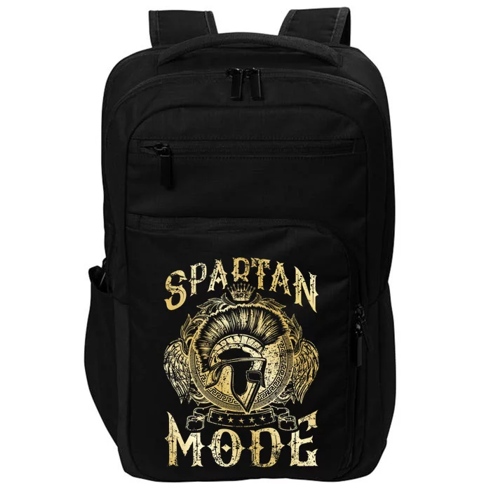 Spartan Mode Helmet Gym Warrior Beast Sparta Workout Gold Gift Impact Tech Backpack