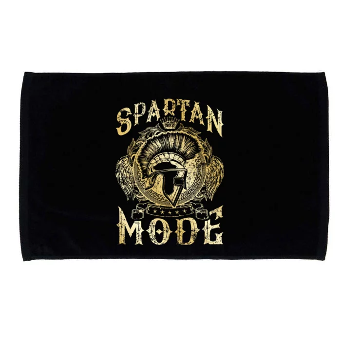 Spartan Mode Helmet Gym Warrior Beast Sparta Workout Gold Gift Microfiber Hand Towel