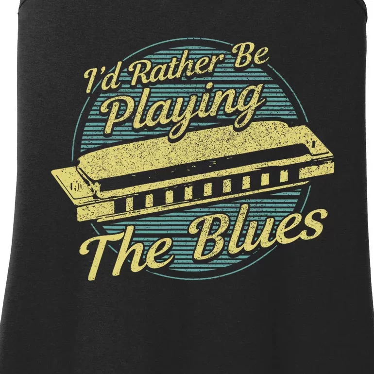 Style Musician Harmonica Blues Ladies Essential Tank