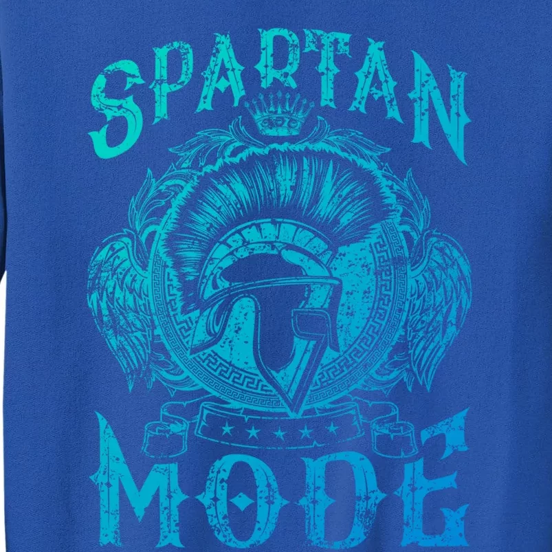 Spartan Mode Helmet Gym Warrior Fitness Beast Sparta Workout Gift Tall Sweatshirt