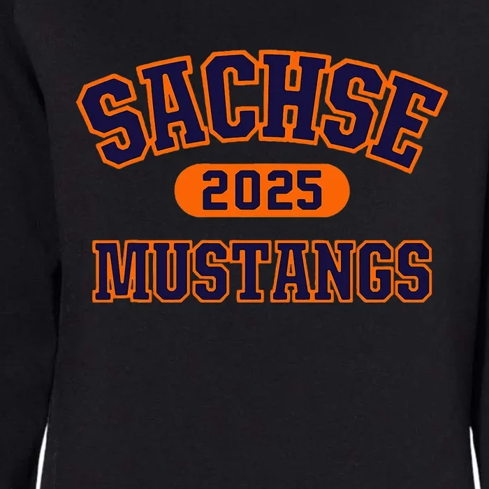 Sachse Mustangs High School Arch 2025 Womens California Wash Sweatshirt