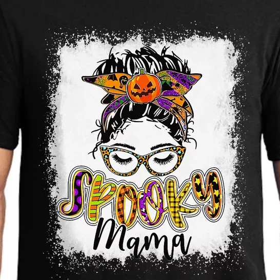 Spooky Mama Halloween Skull Witchy Mama Witch Mom Spooky Pajama Set