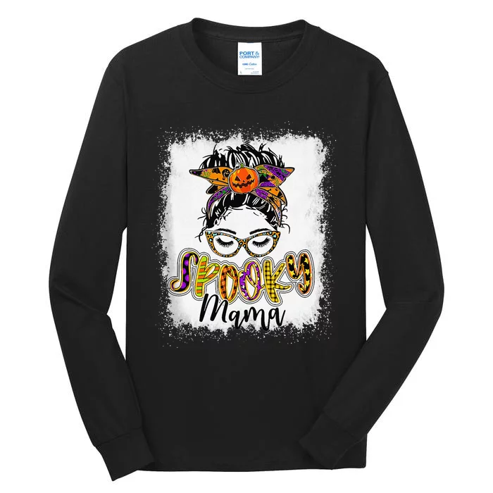 Spooky Mama Halloween Skull Witchy Mama Witch Mom Spooky Tall Long Sleeve T-Shirt