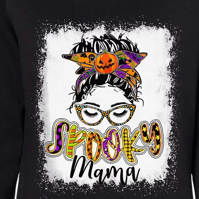 Spooky Mama Halloween Skull Witchy Mama Witch Mom Spooky Womens California Wash Sweatshirt