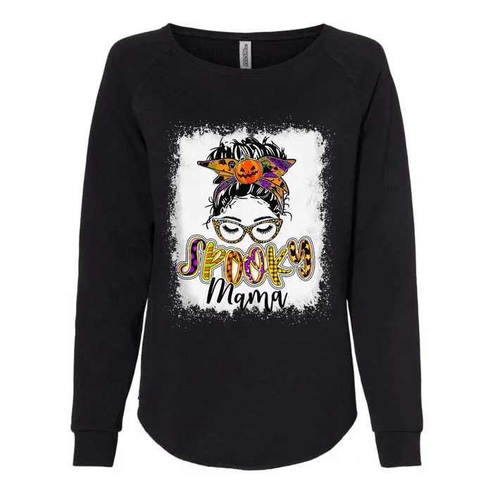 Spooky Mama Halloween Skull Witchy Mama Witch Mom Spooky Womens California Wash Sweatshirt