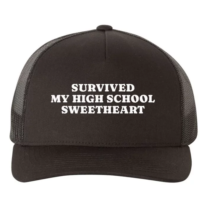 Survived My High School Sweetheart Funny Aesthetic Yupoong Adult 5-Panel Trucker Hat