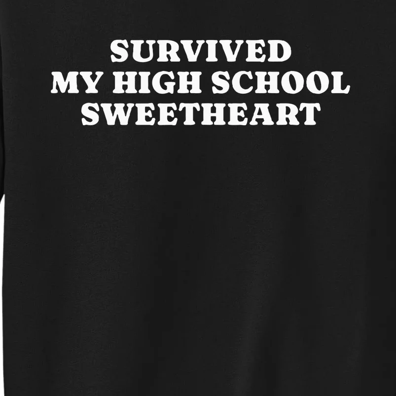 Survived My High School Sweetheart Funny Aesthetic Tall Sweatshirt