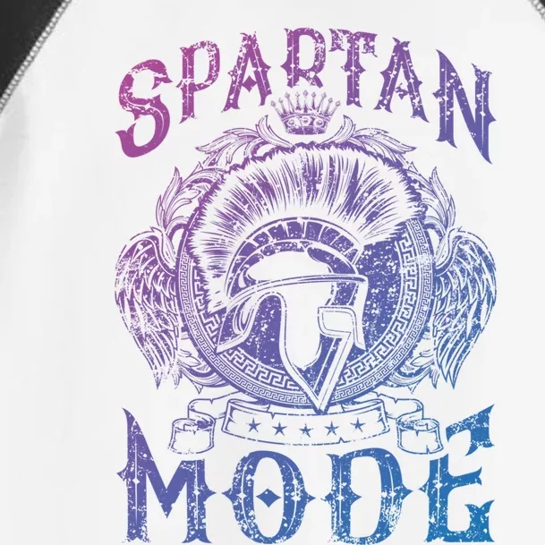 Spartan Mode Helmet Gym Warrior Fitness Beast Sparta Workout Gift Toddler Fine Jersey T-Shirt