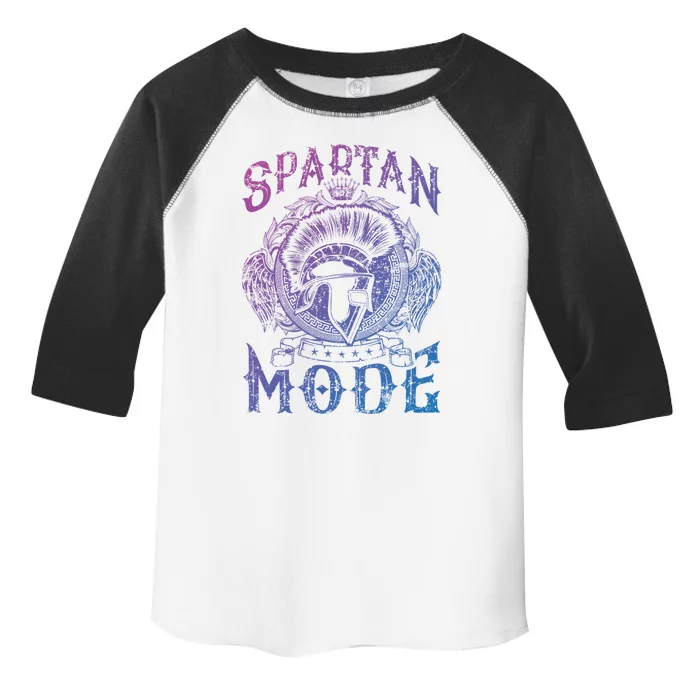 Spartan Mode Helmet Gym Warrior Fitness Beast Sparta Workout Gift Toddler Fine Jersey T-Shirt