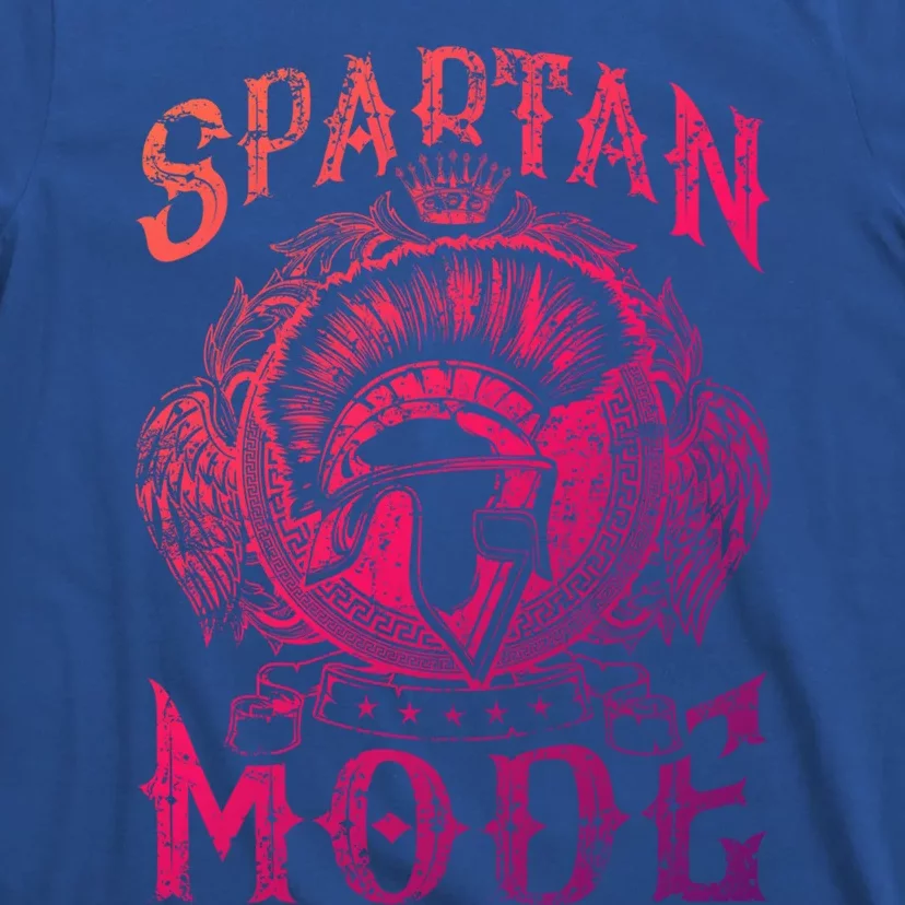 Spartan Mode Helmet Gym Warrior Fitness Beast Sparta Workout Gift T-Shirt