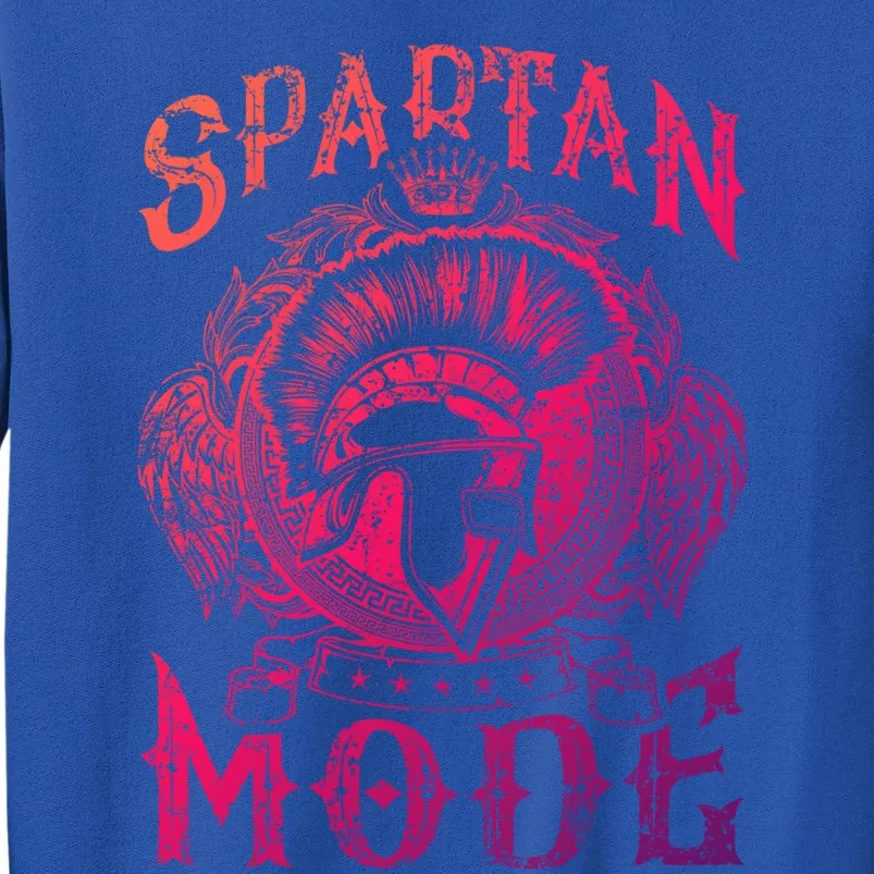 Spartan Mode Helmet Gym Warrior Fitness Beast Sparta Workout Gift Tall Sweatshirt