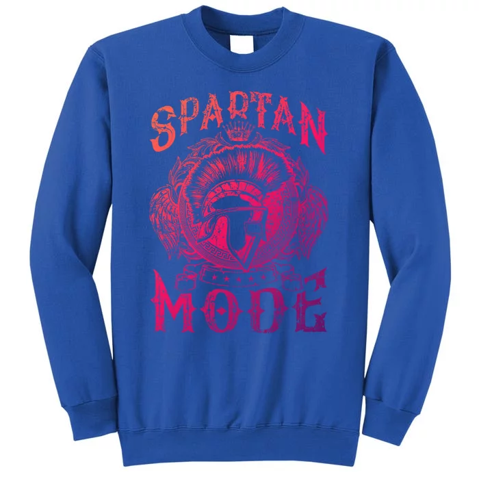 Spartan Mode Helmet Gym Warrior Fitness Beast Sparta Workout Gift Tall Sweatshirt